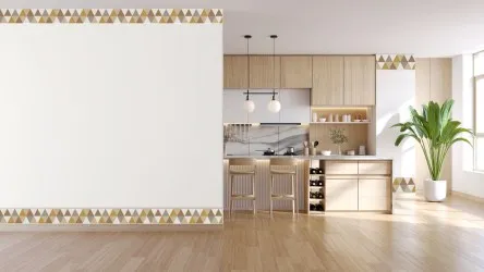 PARC39-BD | Bordura effetto tessuto design geometrico